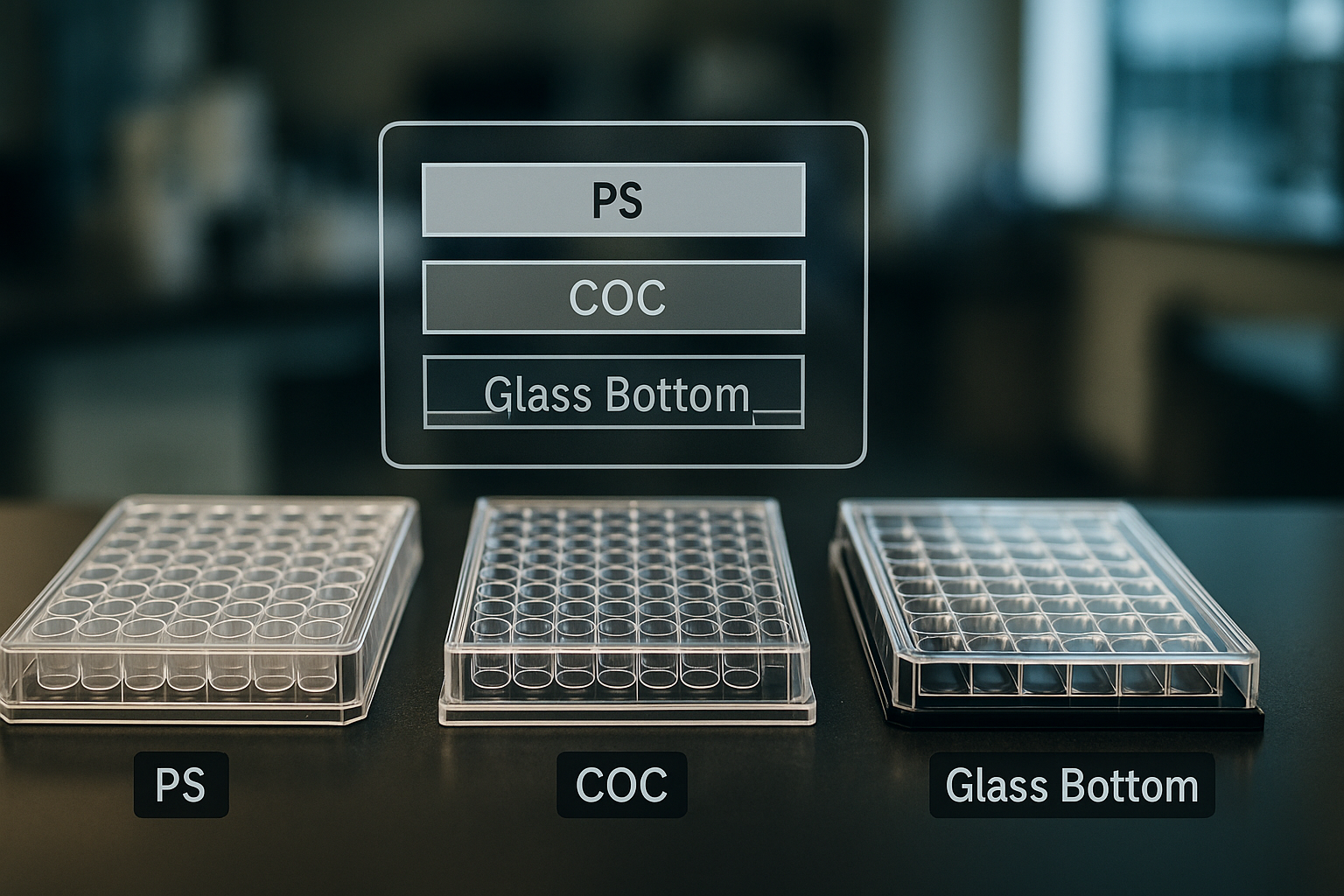 Material Selection: PS vs. COC vs. Glass Bottom